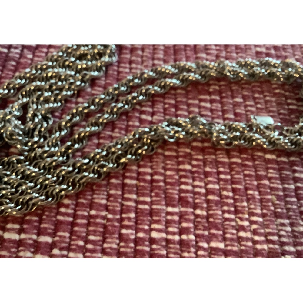 Monet silver tone extra long necklace..plus one and one more